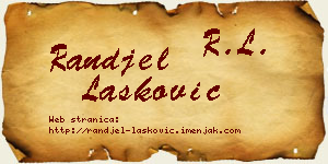 Ranđel Lasković vizit kartica